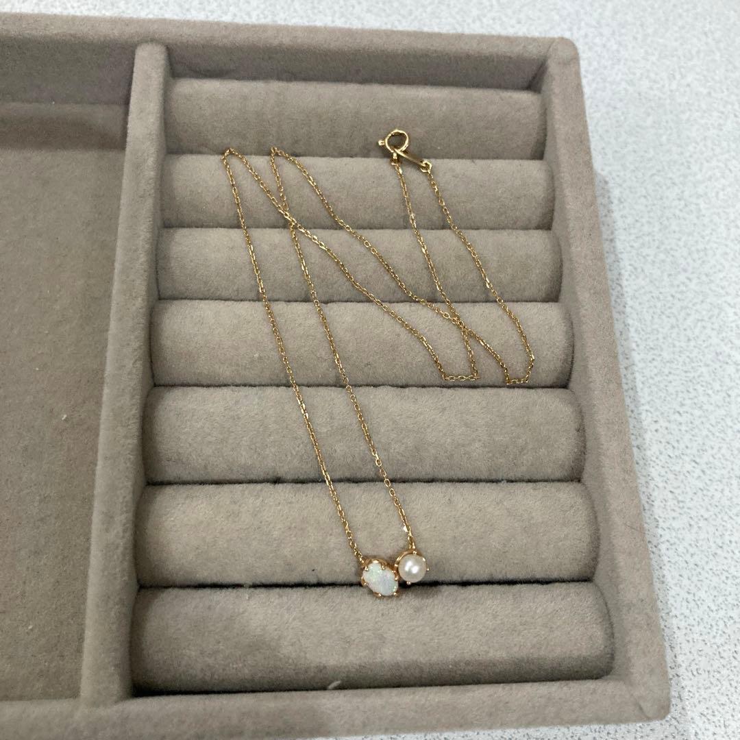 美品　ete オパール　ネックレス　k10 アガット　ノジェス　4℃ エステール