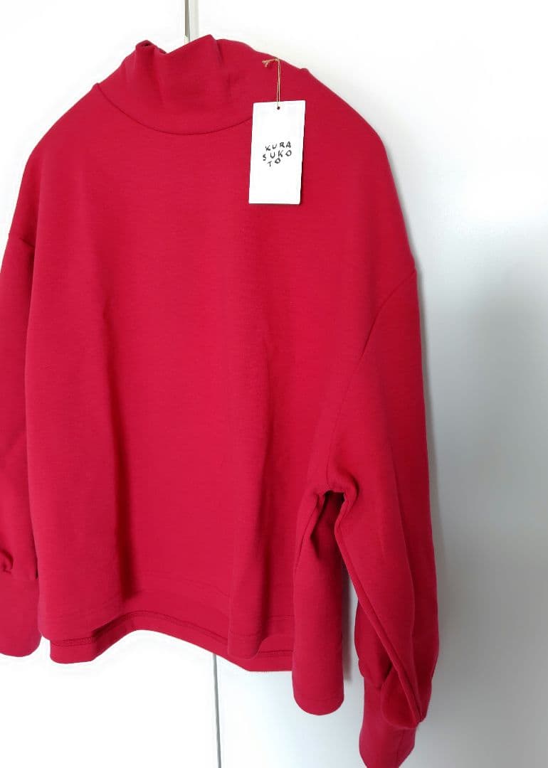 くらすこと+to 大人の定番ハイネック レッド 赤 2025今期