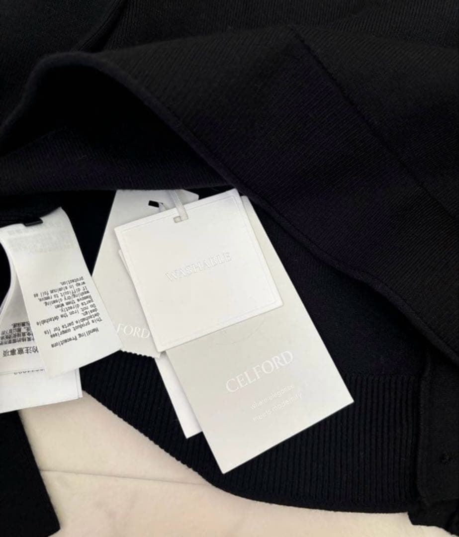 celford セルフォード　デタッチャブル総針カーディガン　ブラック　36