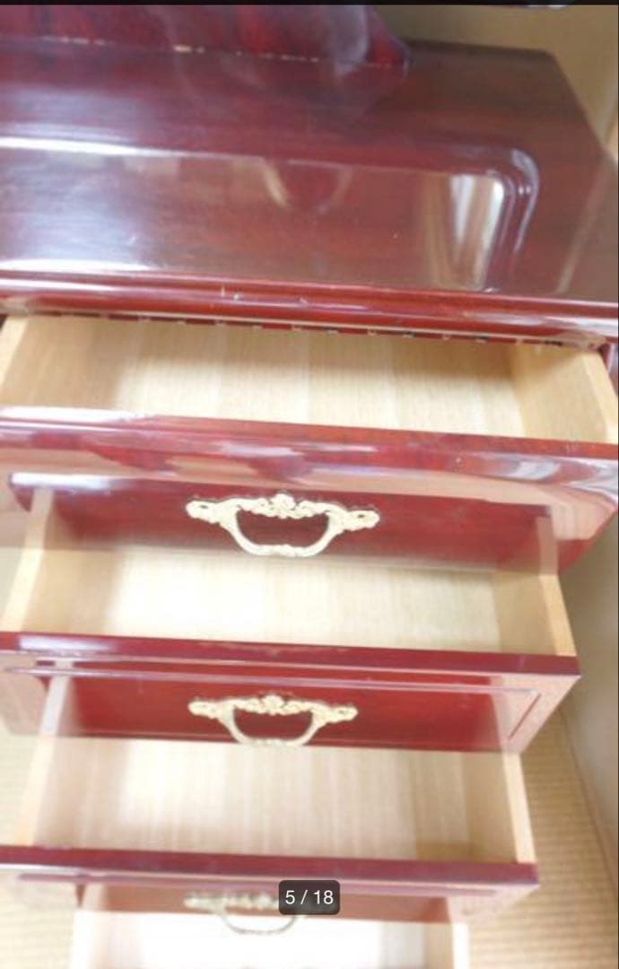 【nana】ヴィンテージ鏡台 フランスミラー丸二