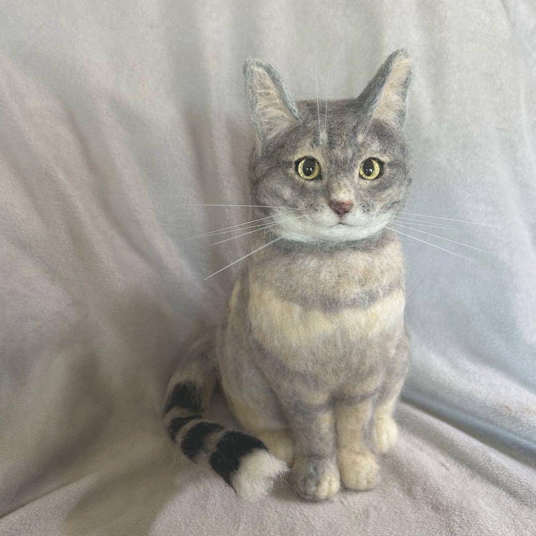 羊毛フェルト猫