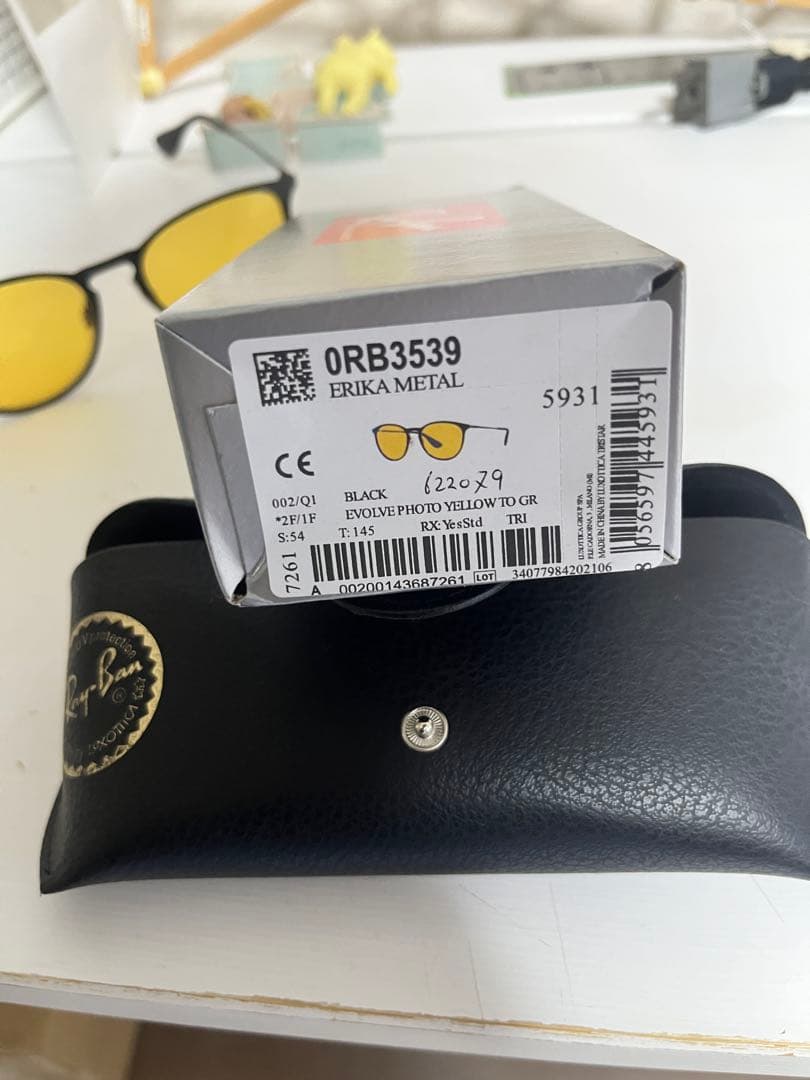Ray-Ban イエロー サングラス ORB3539 S:54