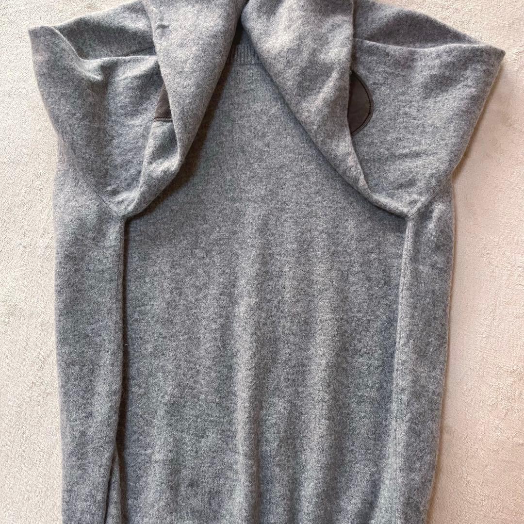 希少✨ブルネロクチネリ　カシミヤ100 クルーネックセーター エルボーパッチ