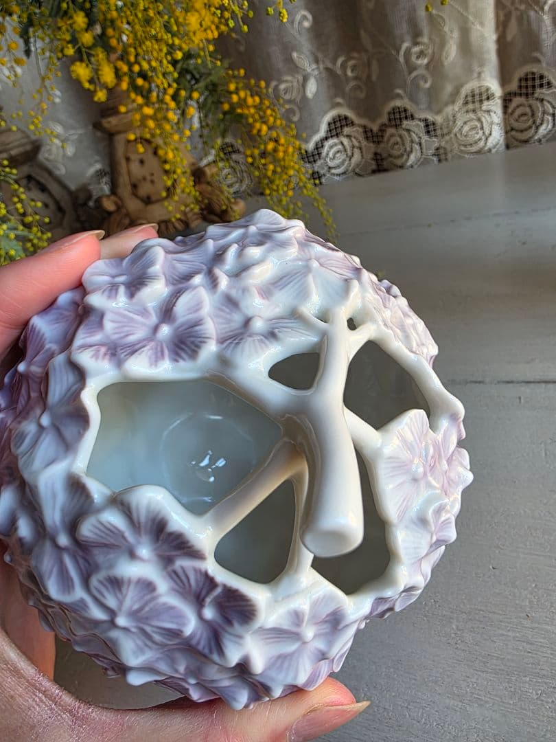   ロイヤルコペンハーゲン 花器　ライラック色