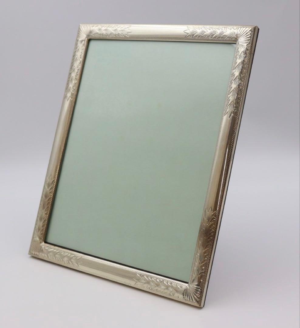 銀座ワコー　WAKO 銀製フォトフレーム　SILVER970 唐草模様　写真立て