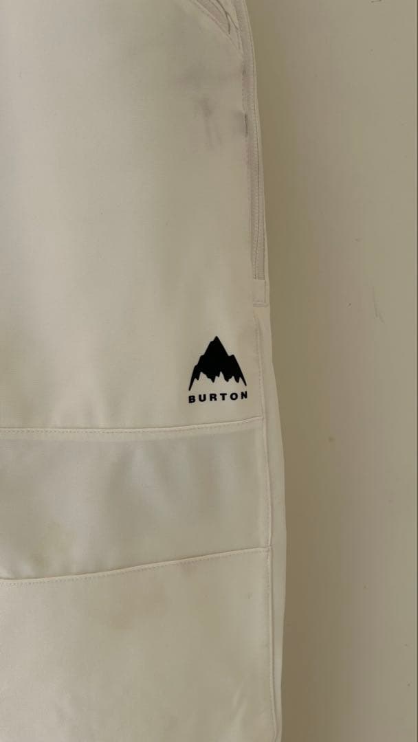 バートン　Burton ホワイト スノーボードオーバーオール　ビブパンツ