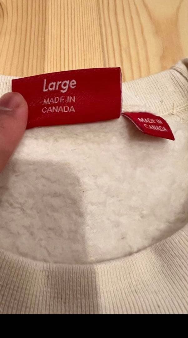 トップス supreme small box crewneck L natural