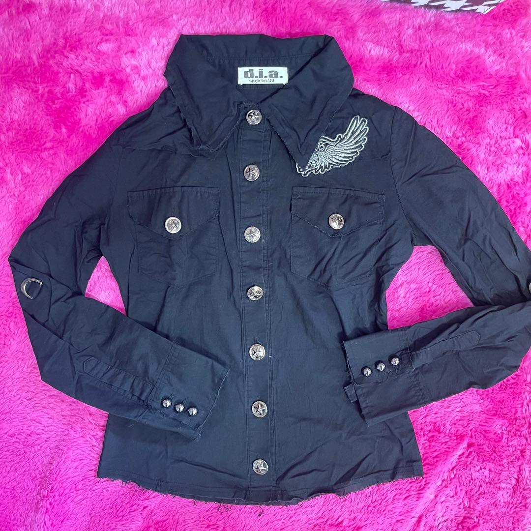 d.i.a. バック刺繍シャツ【平成ギャル】ダメージ加工 希少