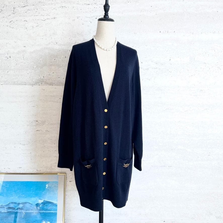美品★LOUIS VUITTON★ロゴ★カシミヤ★ニットコート★カーディガン