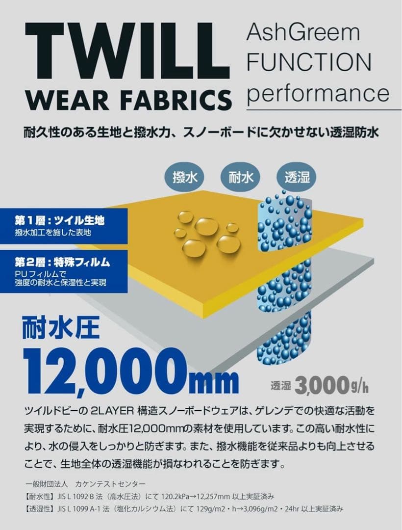 [アッシュグリーム] スノーボードウェア 上下セット AG-10SET S