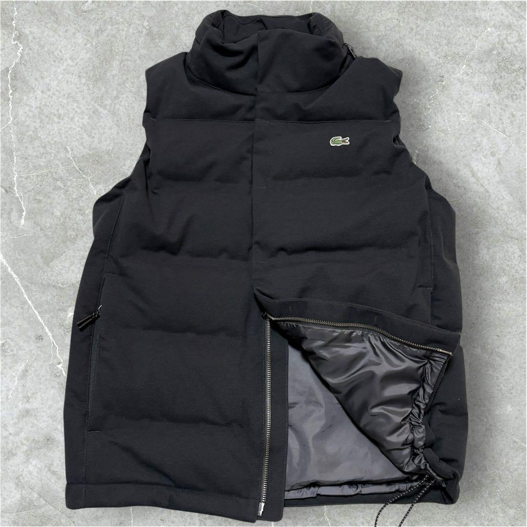【未使用級✨】ラコステ ピケ ダウンベスト BH350EL 鹿の子 黒 FR48