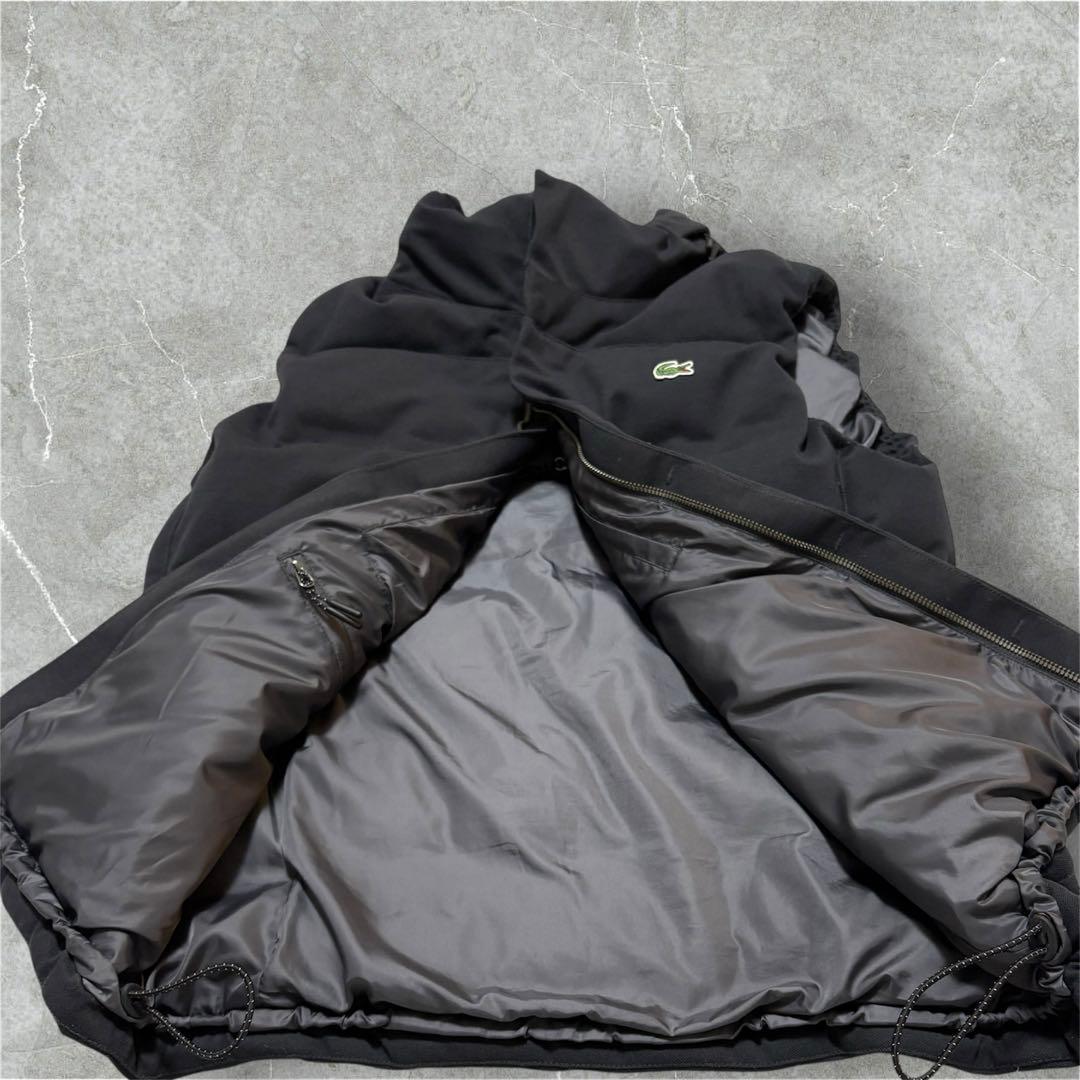【未使用級✨】ラコステ ピケ ダウンベスト BH350EL 鹿の子 黒 FR48