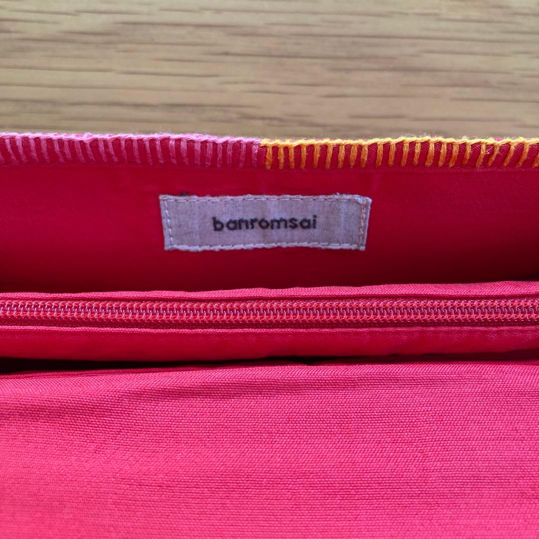 【未使用】バーンロムサイ 古布長財布 刺繍 タイ チェンマイ banromsai