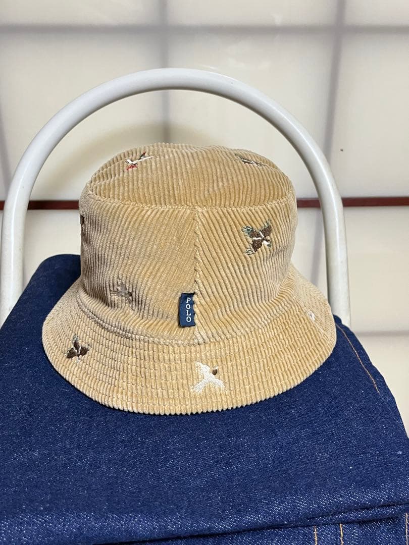 鳥柄POLO RALPH LAURENポロラルフローレンコーデュロイハット