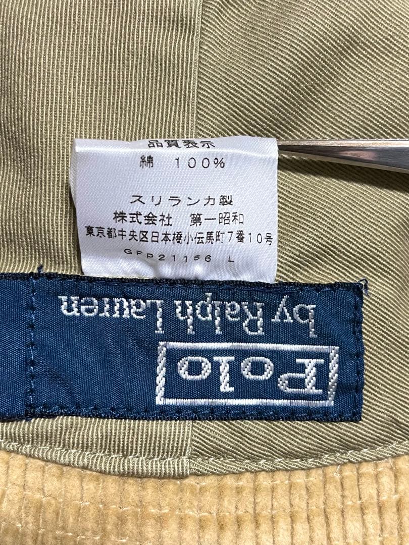鳥柄POLO RALPH LAURENポロラルフローレンコーデュロイハット