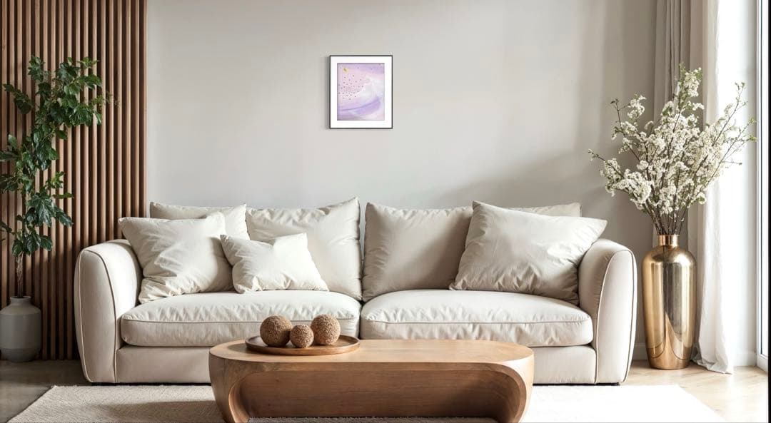 開運絵画　守護白龍神様　生命の木　赤富士