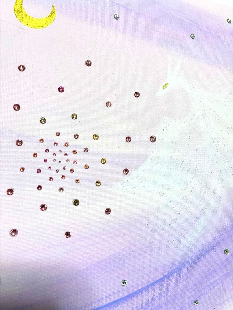 開運絵画　守護白龍神様　生命の木　赤富士