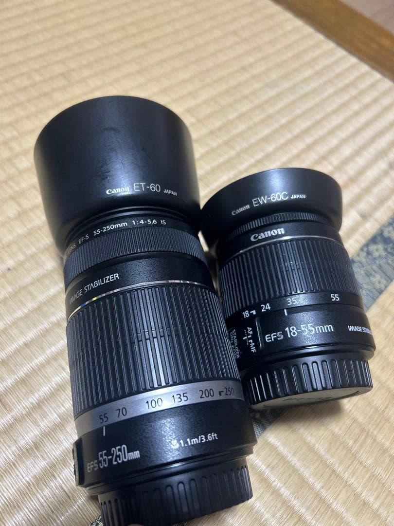 Canon EF-S 55-250mm & 18-55mm レンズセット