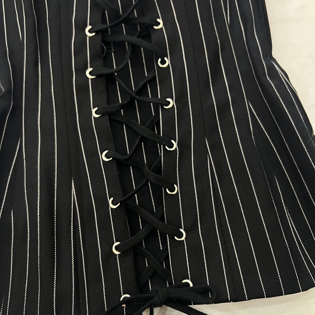 新品 JOHNLAWRENCESULLIVAN ストライプコルセットビスチェ