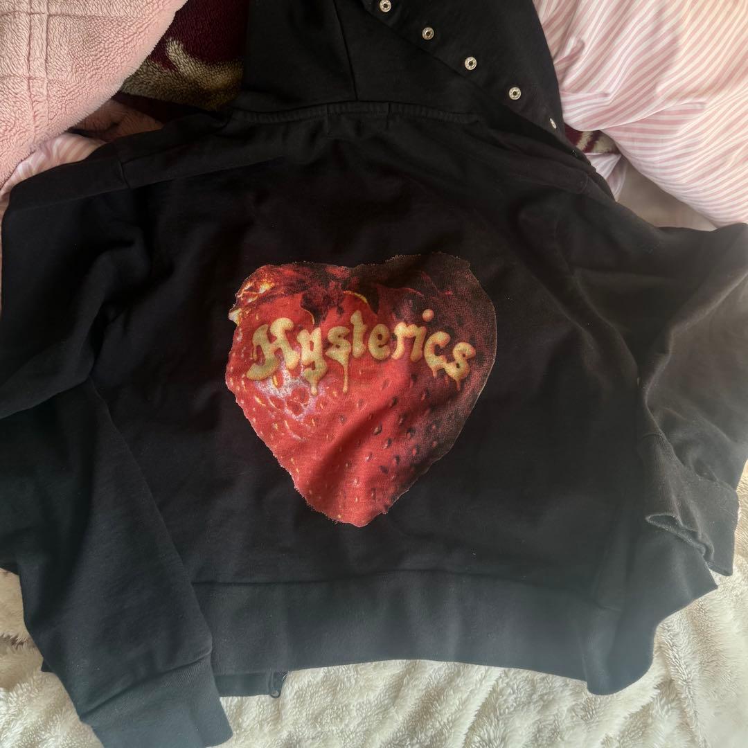 ヒステリックグラマー いちご　練乳　スタッズパーカー　パーカー