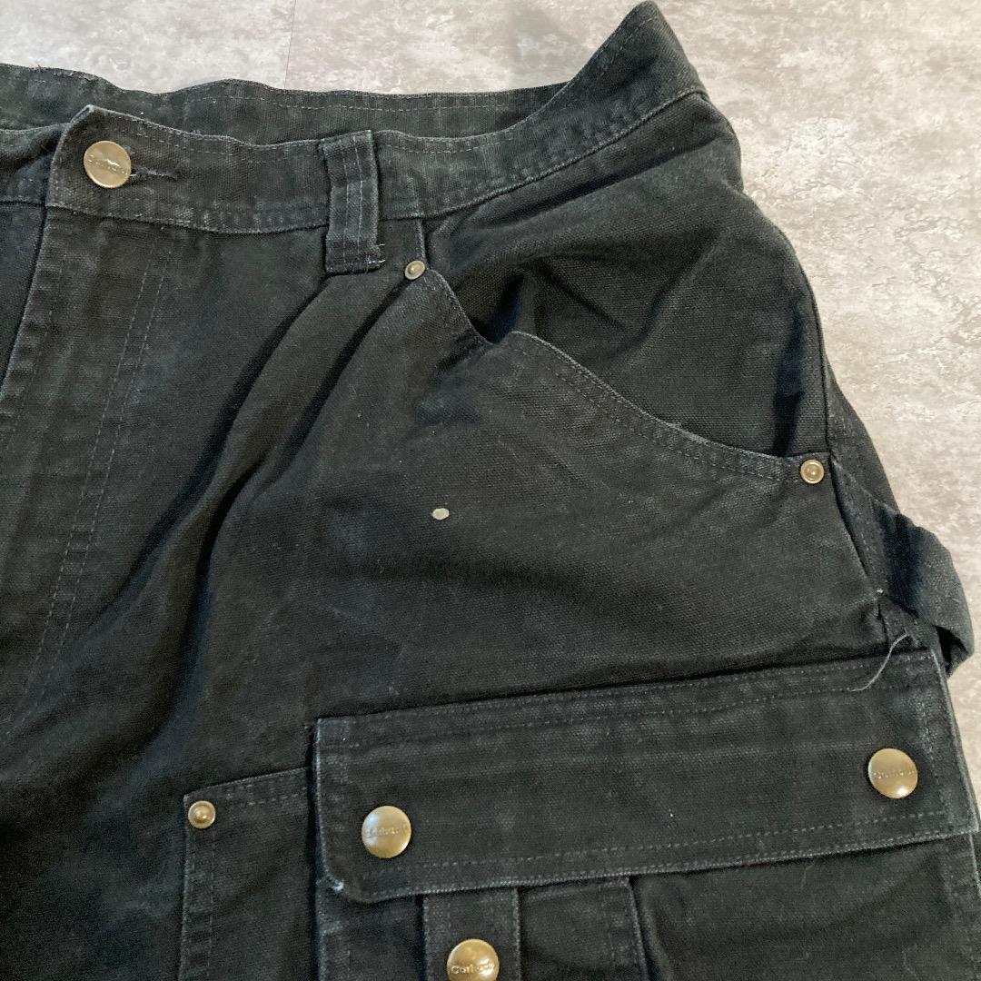 00sブラック カーゴパンツ カーハート 38×34