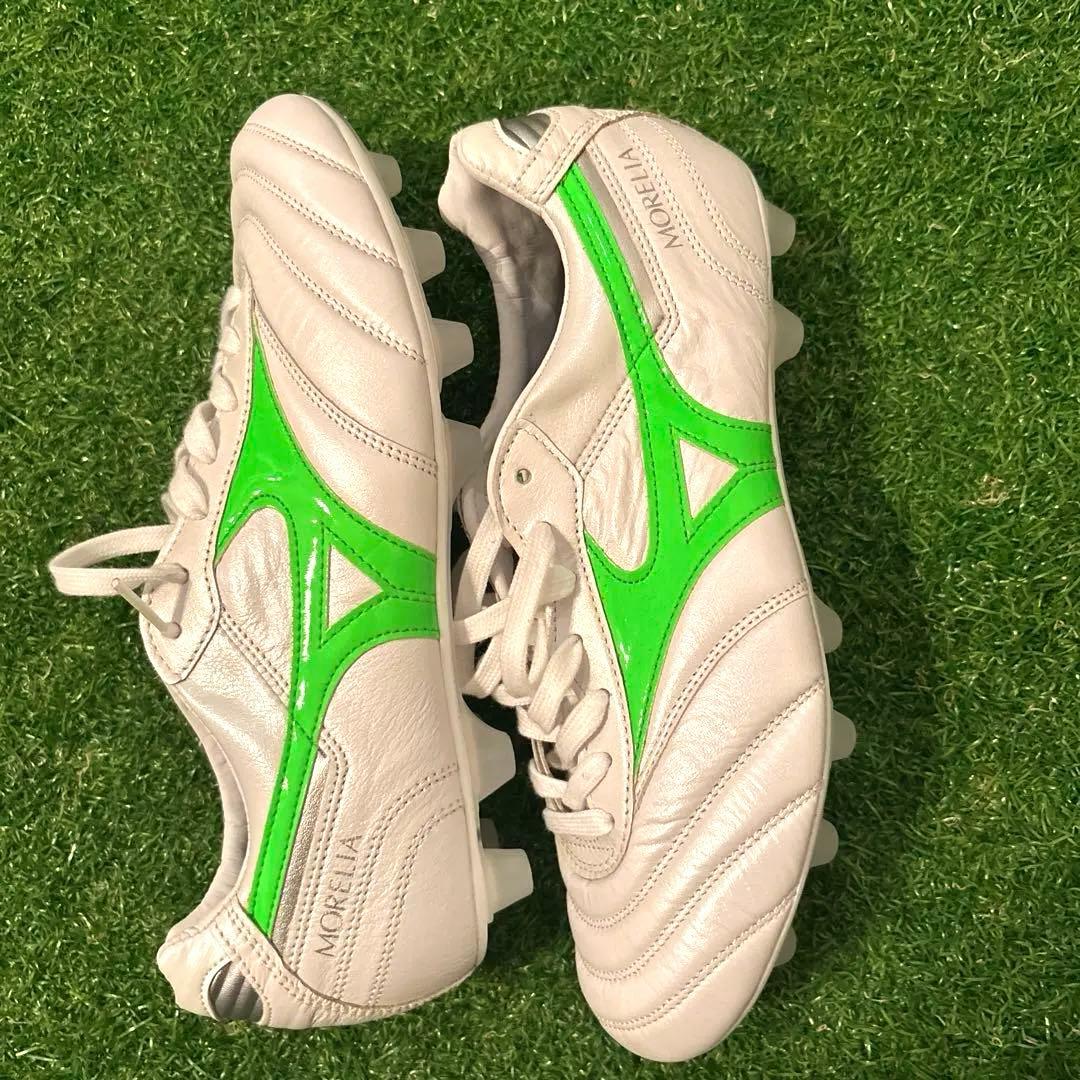 Mizuno Morelia （モレリア）サッカースパイク限定足グレー/グリーン