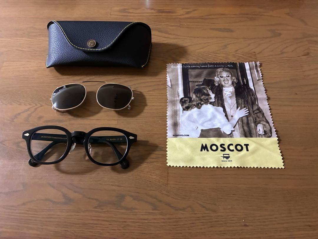 MOSCOT LEMTOSH 49 黒 CLIPTOSH付 美品