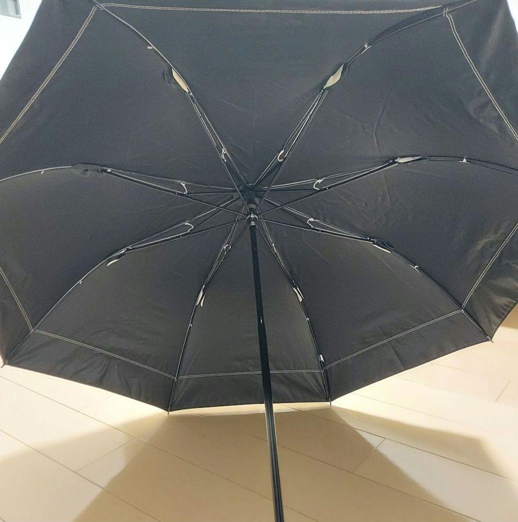 芦屋ロサブラン日傘 2段折りミドル コンビ 55cm 曲がり手元