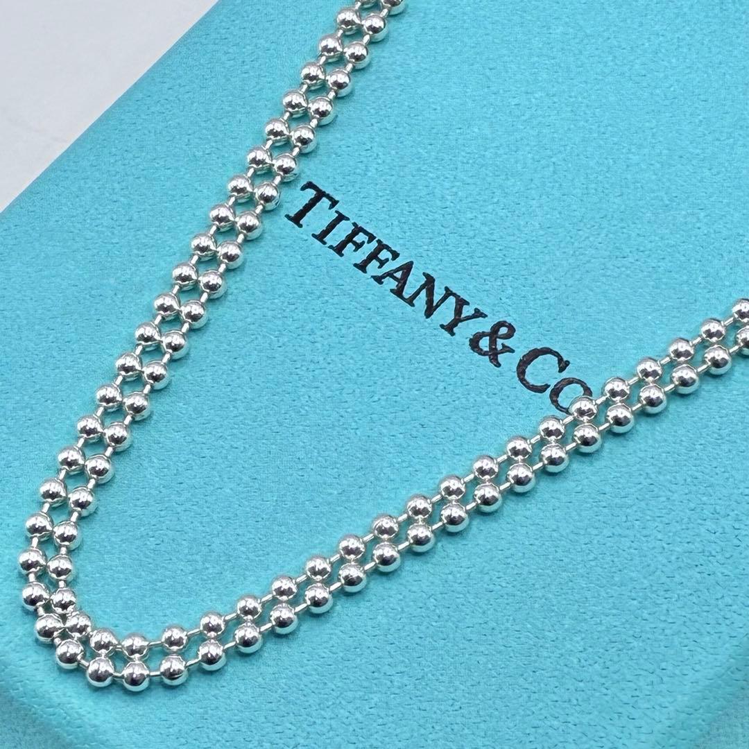 【極美品】ティファニー　ロングボールチェーン　ネックレス　86cm　シルバー