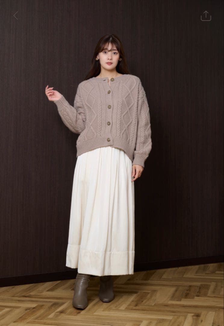 トップス herlipto H Boa Cable Knit Cardigan
