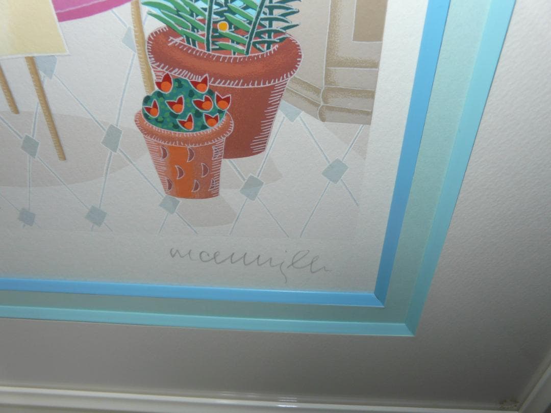 真作　トーマスマックナイト　シカゴモーニング　直筆サイン入　シルクスクリーン