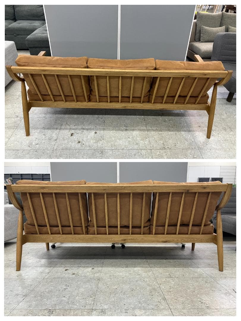 クラッシュゲート CRASH GATE 3人掛けソファ アルネソファ ブラウン