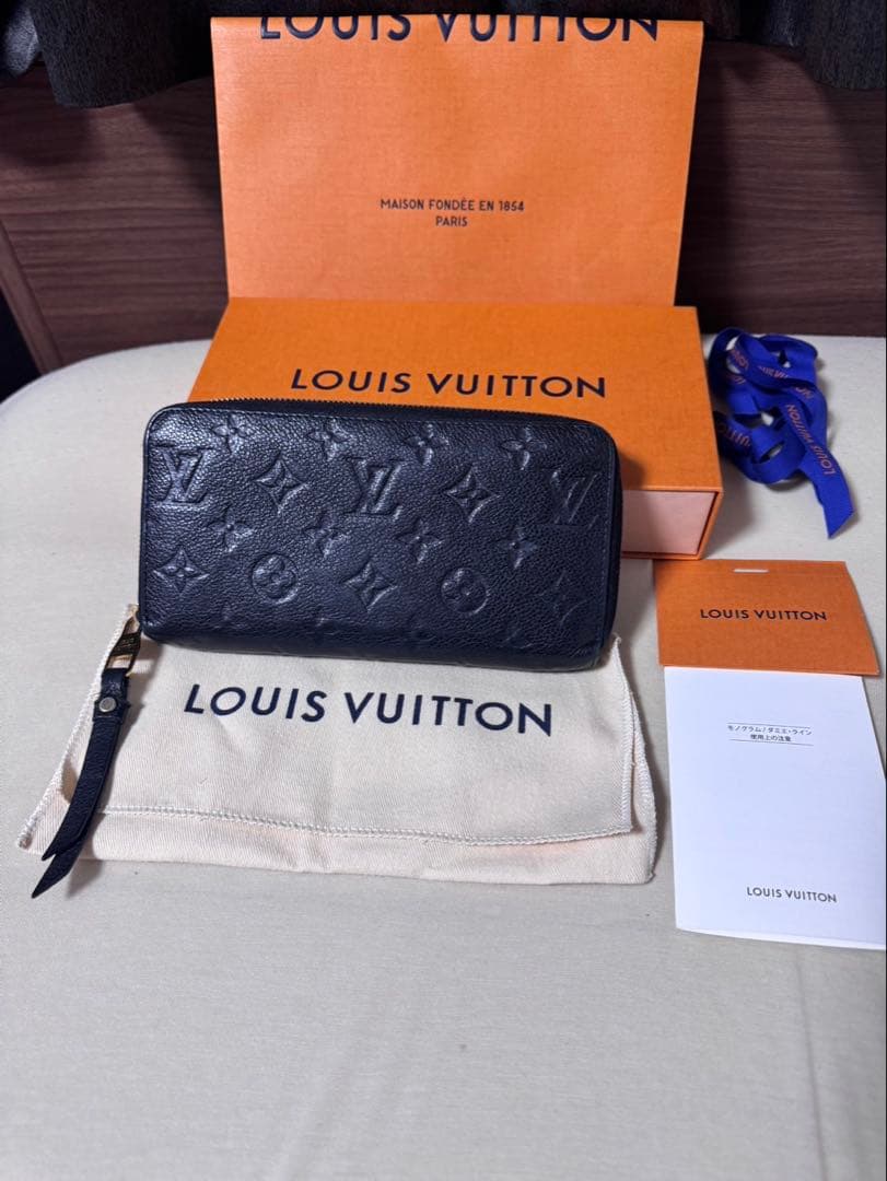 良品　正規品　ルイヴィトン　アンプラント　ジッピーウォレット　ノワール