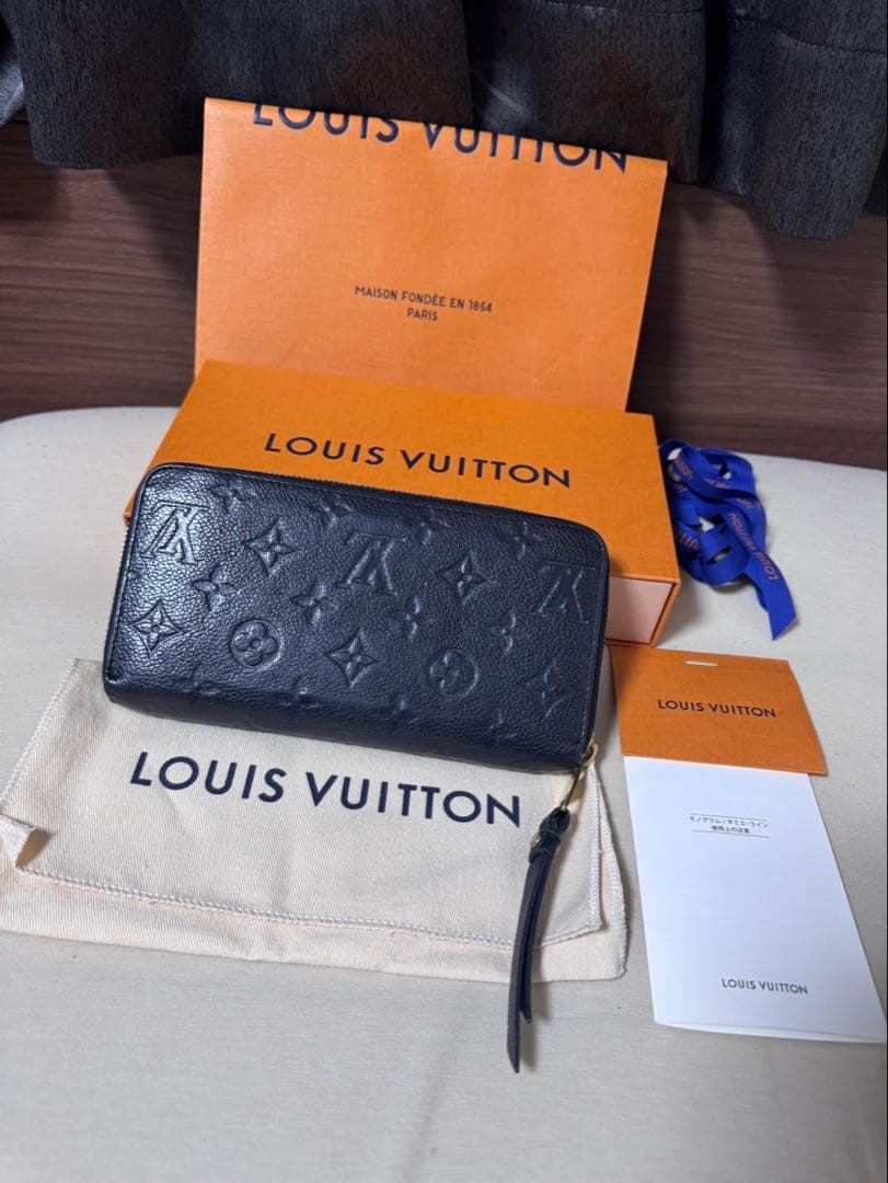 良品　正規品　ルイヴィトン　アンプラント　ジッピーウォレット　ノワール