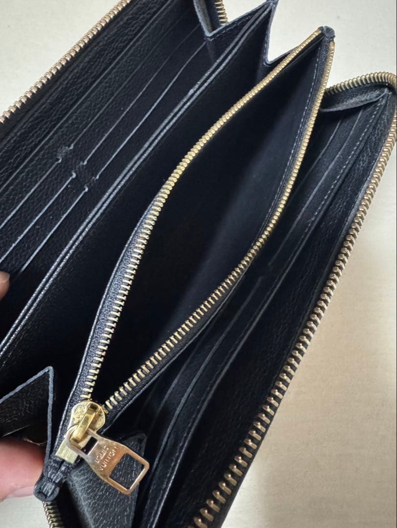 良品　正規品　ルイヴィトン　アンプラント　ジッピーウォレット　ノワール