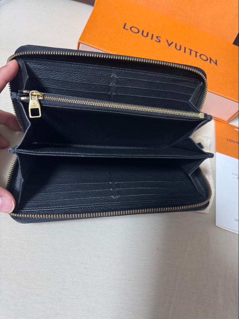 良品　正規品　ルイヴィトン　アンプラント　ジッピーウォレット　ノワール
