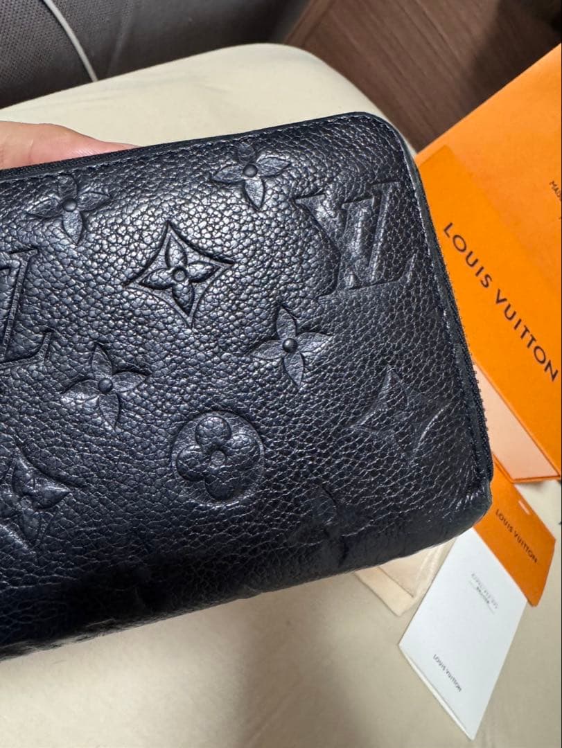 良品　正規品　ルイヴィトン　アンプラント　ジッピーウォレット　ノワール
