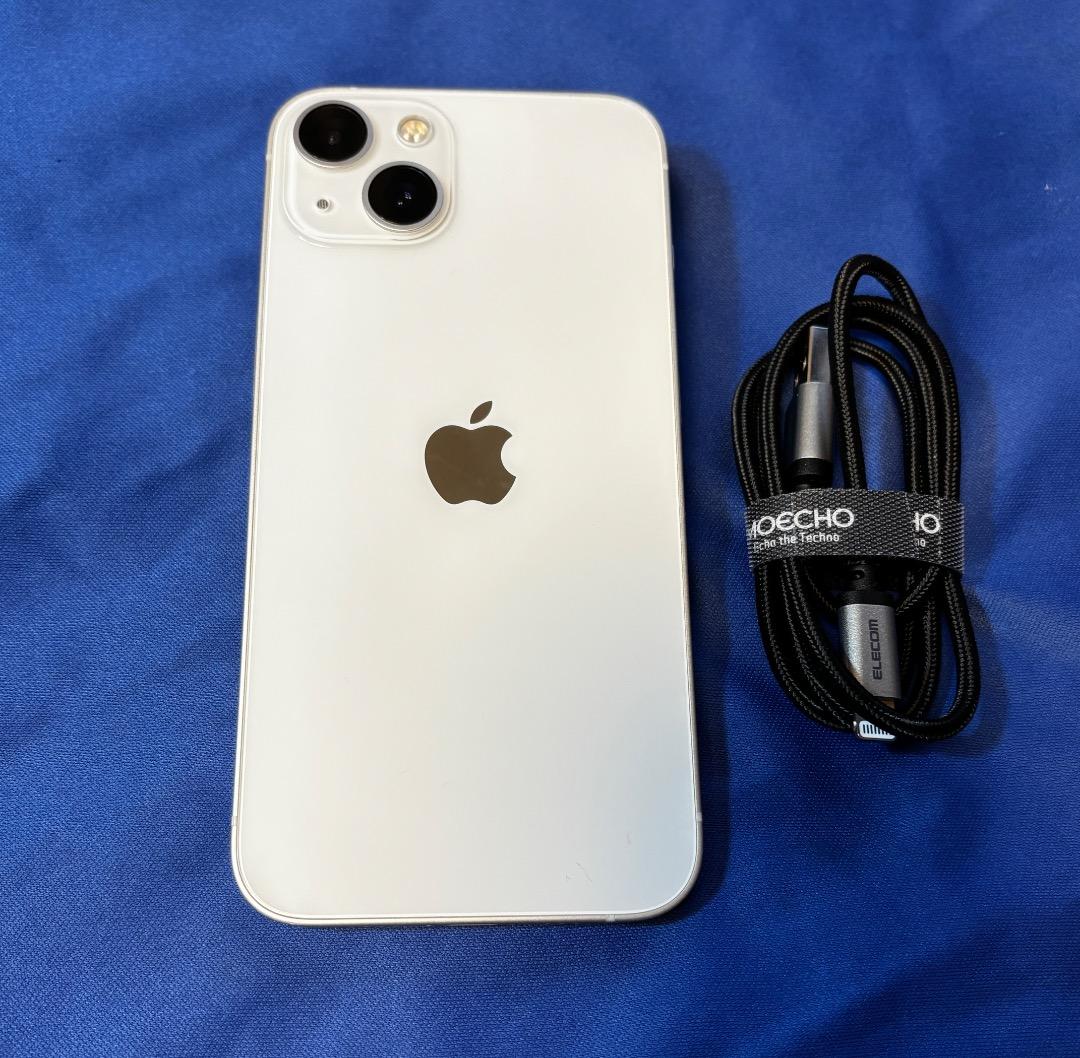 Apple iPhone 13 128GB USBケーブル付バッテリー容量92％