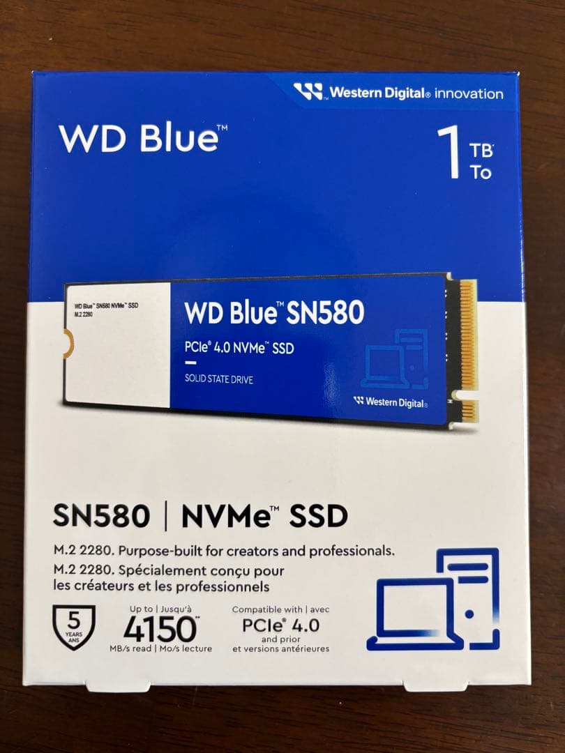 ウエスタンデジタル　WD Blue SN580 1TB SSD M.2 2280