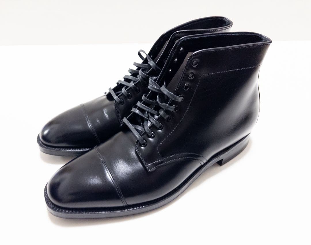 未使用品 純正シューキーパー付 オールデン ストレートチップ ブーツ 9.5 黒