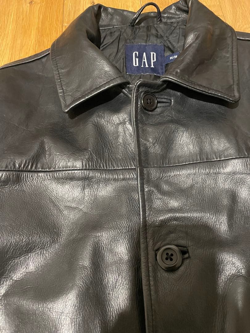 OLD GAP CAR COAT 訳アリ　本革　カーコート　ギャップ　レザー