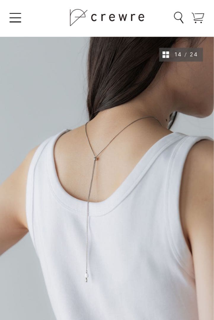 crewre クルーレ　ウェイビーアジャスタブルネックレス　シルバー