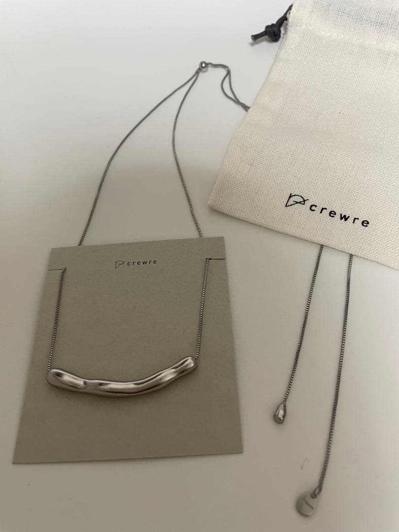 crewre クルーレ　ウェイビーアジャスタブルネックレス　シルバー