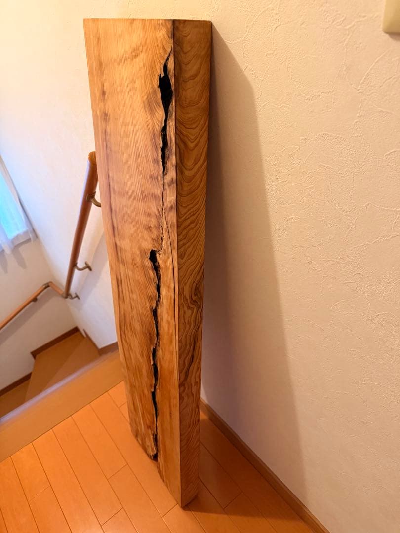 天然杉の一枚板極上木目サイドテーブルやベンチ、ラックなどに蜜蝋クリーム仕上げ