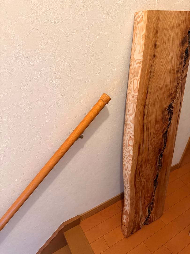 天然杉の一枚板極上木目サイドテーブルやベンチ、ラックなどに蜜蝋クリーム仕上げ