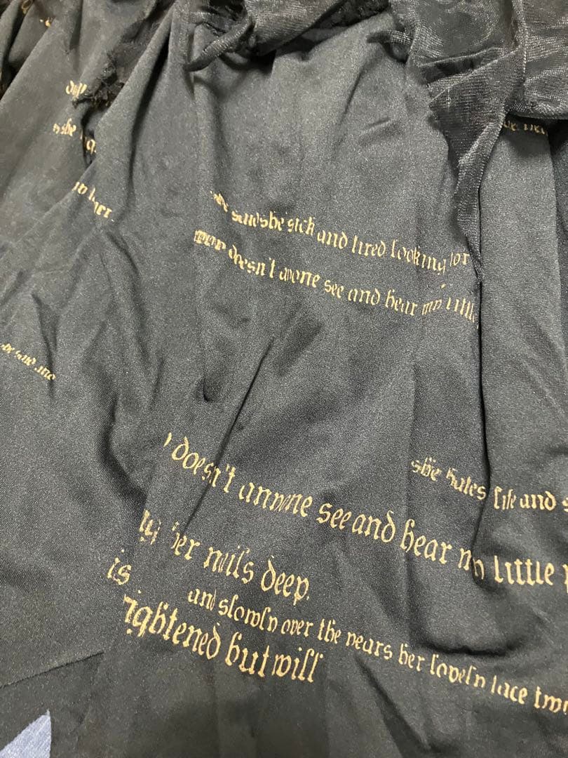 h.naoto Blood ロングワンピース　ブラック　アシンメトリー