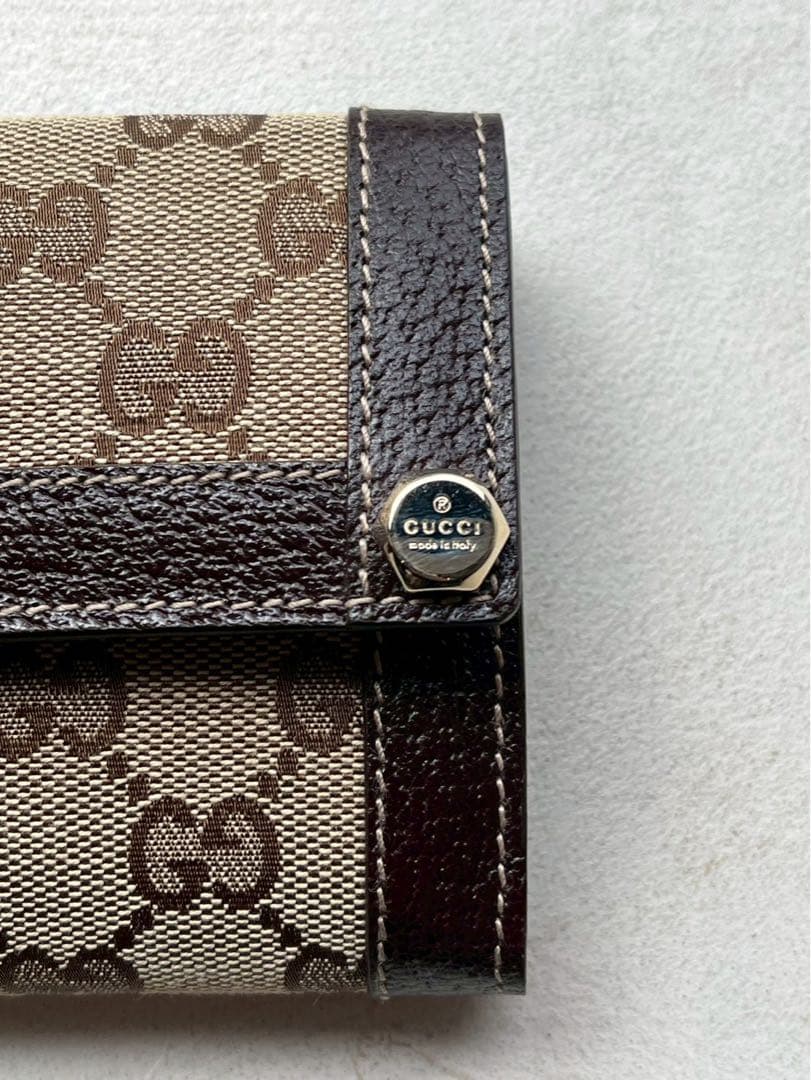 【新品未使用】グッチ 長財布 GGキャンバス ボルト スタッズ　定価56700円