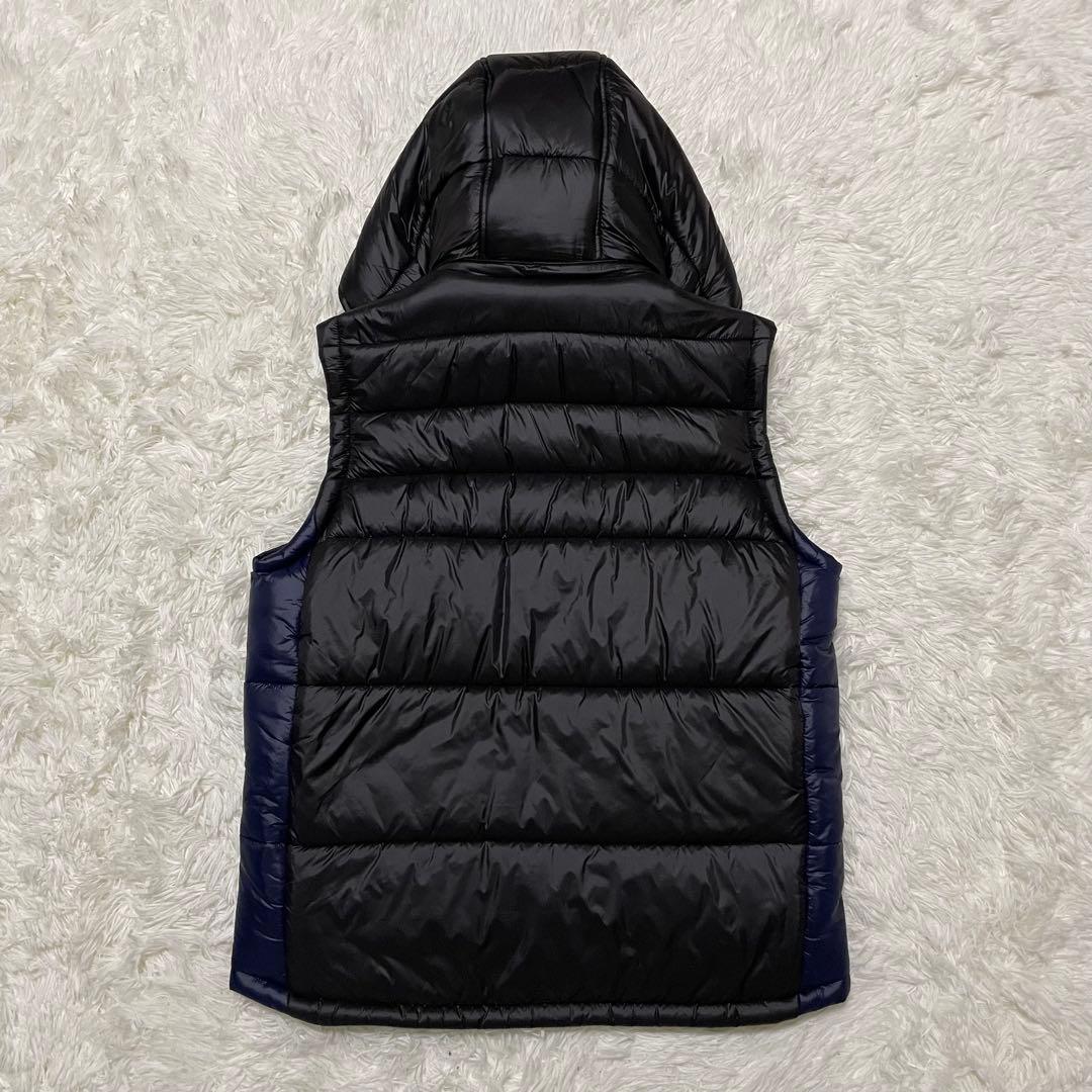 極美品　DIESEL フーディ中綿ベスト　ブレイブマン　ワッペン　2way 黒