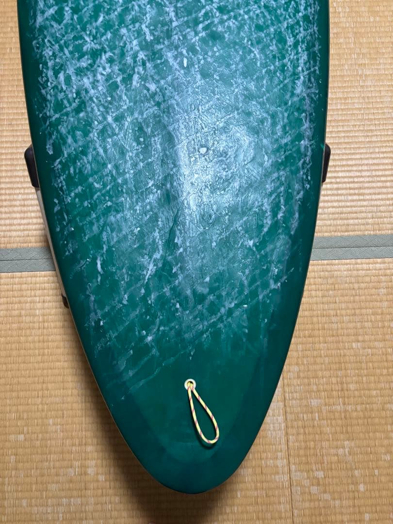 緑色 ファンボード シングルフィン付き