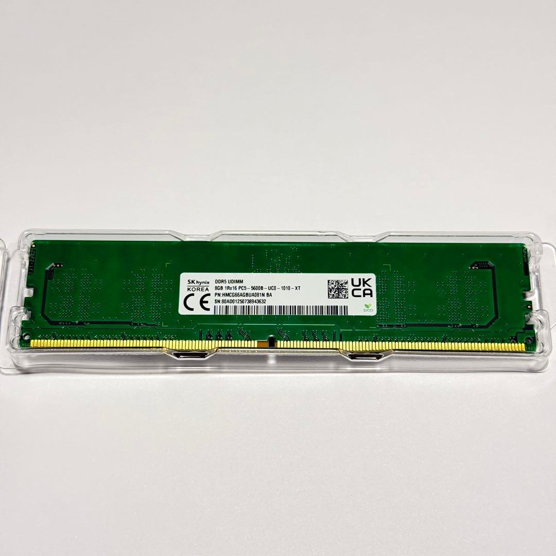動作確認済み DDR5-5600 8GB x1枚 SK hynix